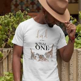 野生児のパパ サファリファーストバースデーTシャツ Tシャツ