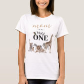 野生児のママ サファリファーストバースデー Tシャツ (正面)