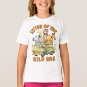 野生児の姉・サファリ動物の誕生日 Tシャツ (正面)