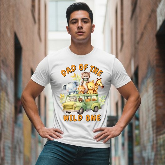 野生児の父サファリ動物 誕生日 Tシャツ