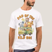 野生児の父サファリ動物 誕生日 Tシャツ (正面)