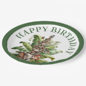 野生児サファリ 誕生日おめでとう ペーパープレート (アングル)