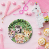野生児ジャングルかわいい動物 ペーパープレート (パーティー)