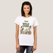 野生児ママ 誕生日パーティー 動物たち Tシャツ (正面フル)