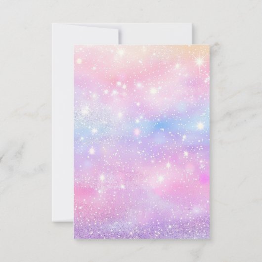 野生動物かわいい動物ピンクの誕生日パーティー サンキューカード (裏面)