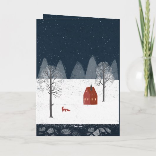 野生動物が織りなす素朴な冬の不思議な世界 シーズンカード (裏面)