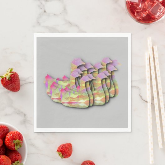 野生動物が群れを成してアヒルを飼う スタンダードランチョンナプキン (インサイチュ)