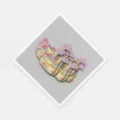 野生動物が群れを成してアヒルを飼う スタンダードランチョンナプキン (角)