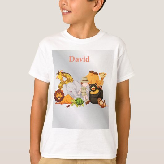 野生動物でTシャツをパーソナライズ Tシャツ (正面)