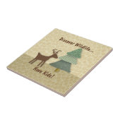 野生動物にキッズタイルがあるのを発見 タイル (側面)