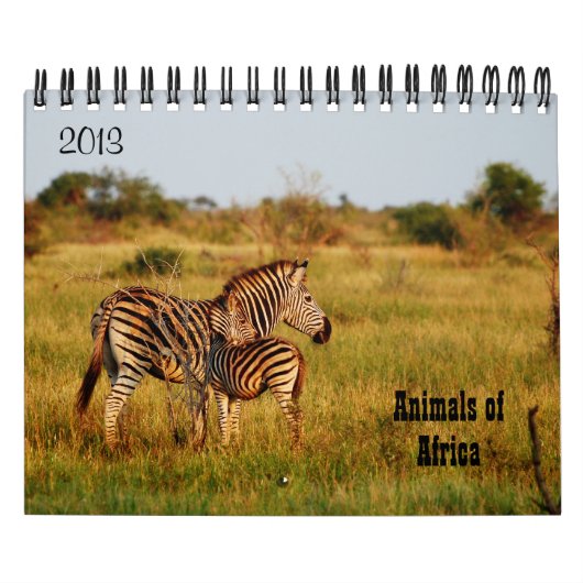 野生動物のアフリカのサファリ2013年 カレンダー (カバー)