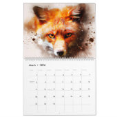 野生動物のアートカレンダーは年をパーソナライズ カレンダー (3月 2026)