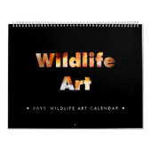 野生動物のアートカレンダーは年をパーソナライズ カレンダー (カバー)