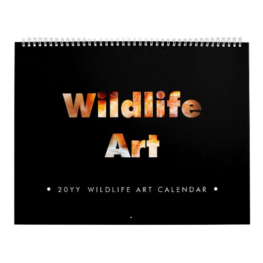 野生動物のアートカレンダーは年をパーソナライズ カレンダー (カバー)