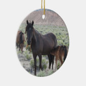 野生動物のオーナメント，野生馬，自然，動物 セラミックオーナメント (右)