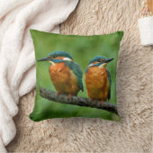 野生動物のキングフィッシャーの写真 クッション (ブランケット)