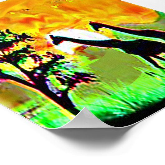 野生動物のギフペアのアフリカのサファリージャングルのポスター ポスター (角)