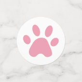 野生動物のサファリピンクのベビーガールシャワー コンフェッティ (スモール正面)