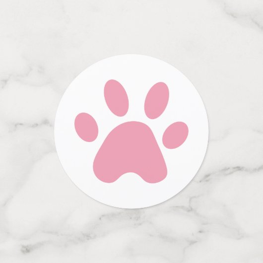 野生動物のサファリピンクのベビーガールシャワー コンフェッティ (スモール正面)