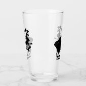 野生動物のシーンを描いた射手のシルエット タンブラーグラス (左)