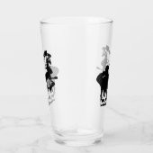 野生動物のシーンを描いた射手のシルエット タンブラーグラス (右)