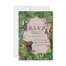 野生動物のジャングルの植物と動物