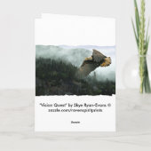 野生動物のハゲと霧の森のグリーティングカード カード (裏面)