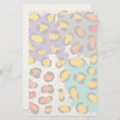 野生動物のパターン 便箋 (正面/裏面)