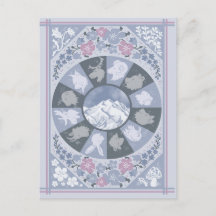 野生動物のプロファイルポストカード