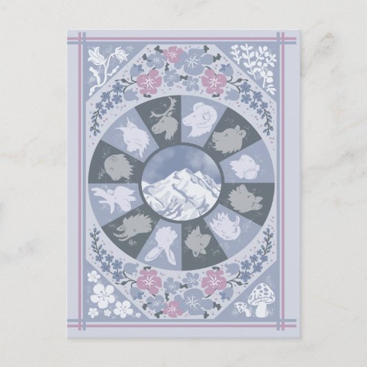 野生動物のプロファイルポストカード ポストカード (正面)