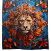 野生動物のポートレート反射 シャワーカーテン (正面)