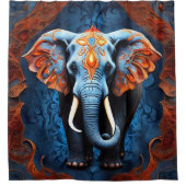 野生動物のポートレート反射 シャワーカーテン (正面)