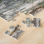 野生動物のラクーンのログ哺乳動物の写真 ジグソーパズル (側面)