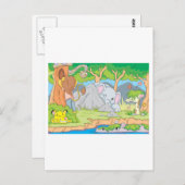 野生動物の友遊人のかくれんぼ ポストカード (正面/裏面)