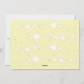 野生動物の子供との音楽列車ハッピーバースデー シーズンカード (裏面)