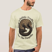野生動物の密売を止めよう - センコウチョウを救え  Tシャツ (正面)
