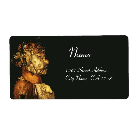 野生動物の寓話 ラベル (正面)