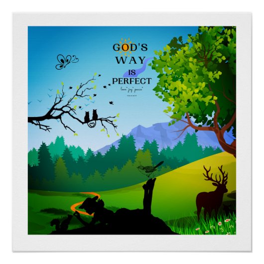 野生動物の少女とリス ポスター (正面)