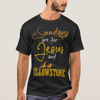野生動物の日曜日はイエスとイエローストーン Tシャツ