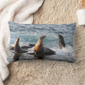 野生動物の枕,カリフォルニアのアシカ,自然 ランバークッション (ブランケット)