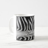 野生動物の灰色のパターンありがとう コーヒーマグカップ (正面左)