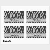 野生動物の灰色のパターンありがとう 長方形シール (シート)