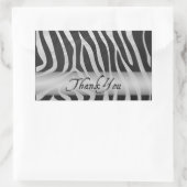 野生動物の灰色のパターンありがとう 長方形シール (バッグ)