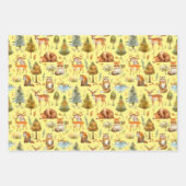 野生動物の美しいアート ラッピングペーパーシート (正面)