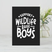 野生動物の育て子を育てる母の日の贈り物 招待状 (スタンド正面)