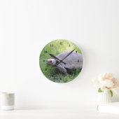 野生動物の茶色の亀の写真 ラウンド壁時計 (ホーム)