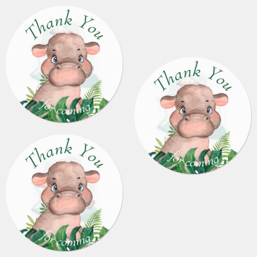 野生動物の誕生日パーティーラベル ラベル (グループ)