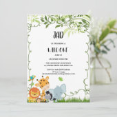 野生動物の誕生日招待状 招待状 (スタンド正面)