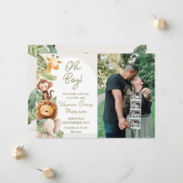 野生動物の赤ちゃんお知らせカード 案内状