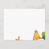 野生動物をテーマにした招待状 ポストカード (裏面)